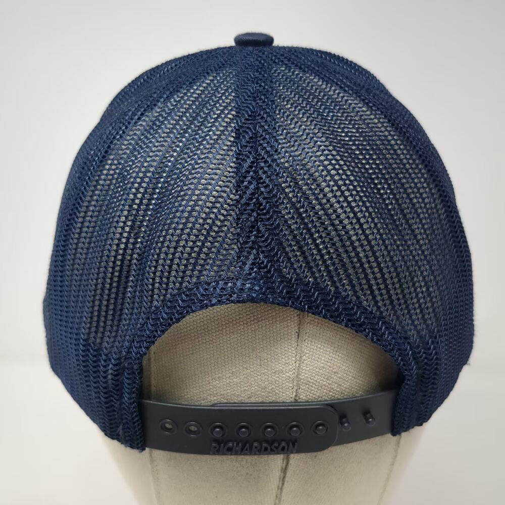 Richardson 112 Trucker Hat Blue White OS Snapback Cutwater Spirits Embroidered - Picture 6 of 10